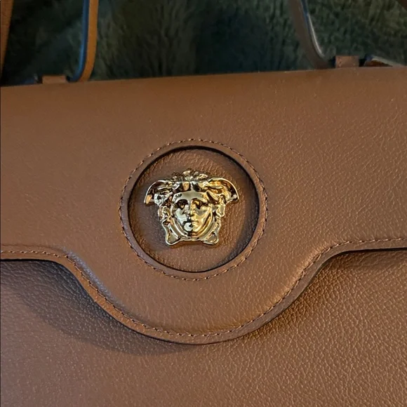Versace Tan Crossbody Bag with Medusa Emblem - Picture 2 of 14